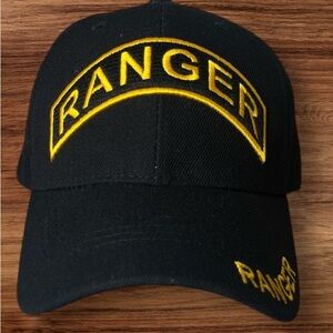 Army Ranger US Warriors Hat Black and Yellow New With Tags